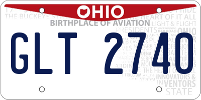 OH license plate GLT2740