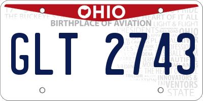 OH license plate GLT2743