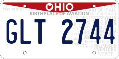 OH license plate GLT2744