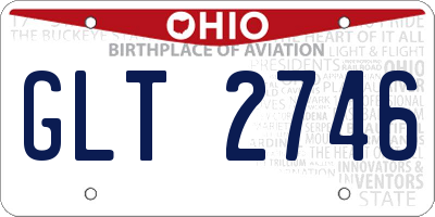 OH license plate GLT2746