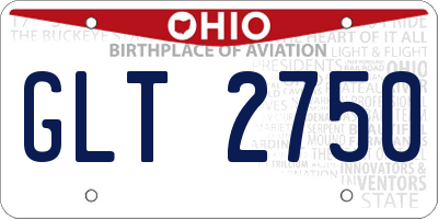 OH license plate GLT2750