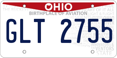 OH license plate GLT2755