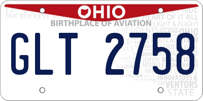 OH license plate GLT2758
