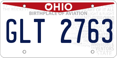 OH license plate GLT2763