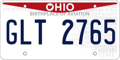 OH license plate GLT2765
