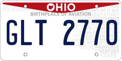 OH license plate GLT2770