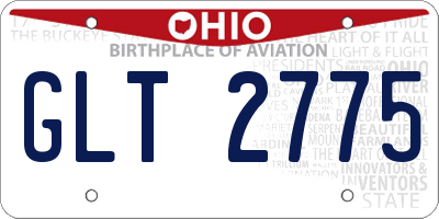 OH license plate GLT2775