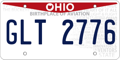 OH license plate GLT2776