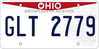 OH license plate GLT2779