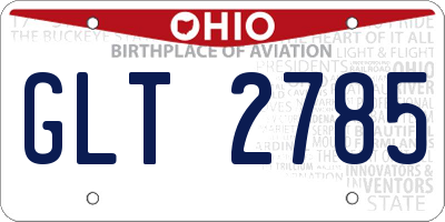 OH license plate GLT2785