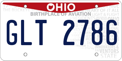 OH license plate GLT2786