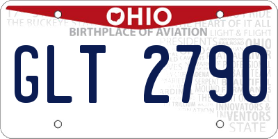 OH license plate GLT2790
