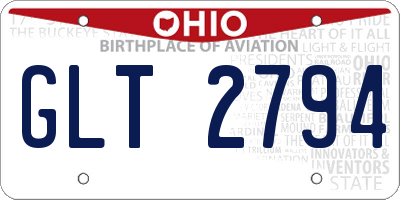 OH license plate GLT2794