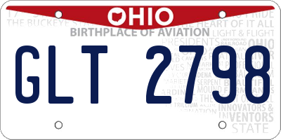 OH license plate GLT2798