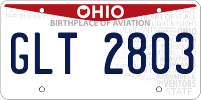 OH license plate GLT2803
