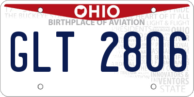 OH license plate GLT2806