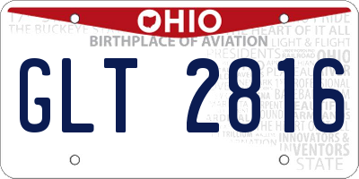 OH license plate GLT2816