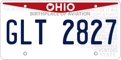 OH license plate GLT2827