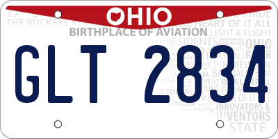 OH license plate GLT2834