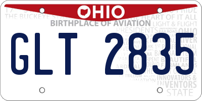 OH license plate GLT2835