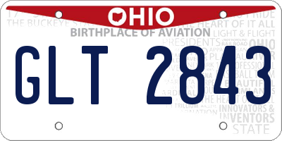 OH license plate GLT2843