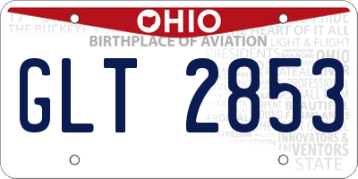 OH license plate GLT2853
