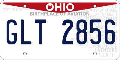 OH license plate GLT2856