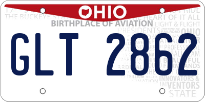 OH license plate GLT2862