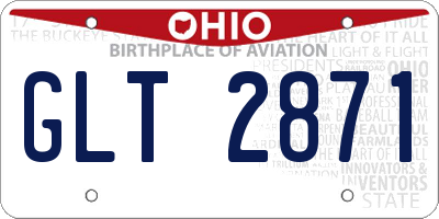 OH license plate GLT2871