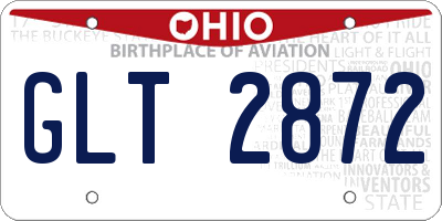 OH license plate GLT2872