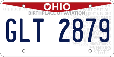 OH license plate GLT2879
