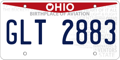 OH license plate GLT2883