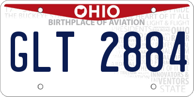OH license plate GLT2884