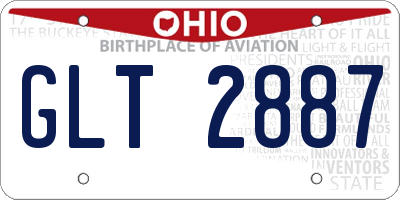 OH license plate GLT2887