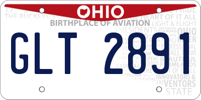 OH license plate GLT2891