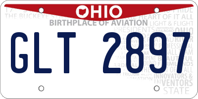 OH license plate GLT2897