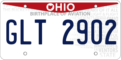 OH license plate GLT2902