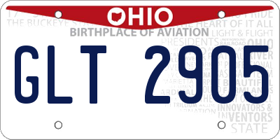 OH license plate GLT2905