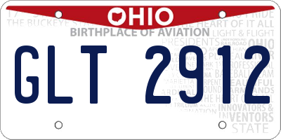 OH license plate GLT2912