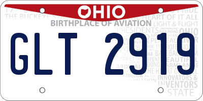 OH license plate GLT2919