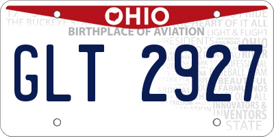 OH license plate GLT2927