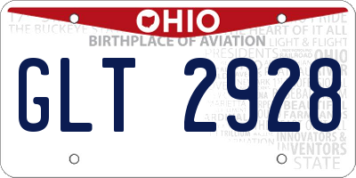 OH license plate GLT2928