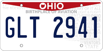 OH license plate GLT2941
