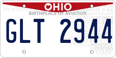 OH license plate GLT2944
