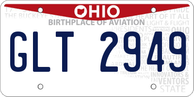 OH license plate GLT2949