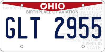 OH license plate GLT2955