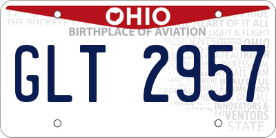 OH license plate GLT2957