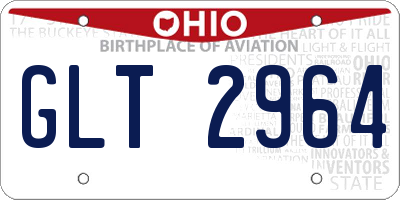 OH license plate GLT2964