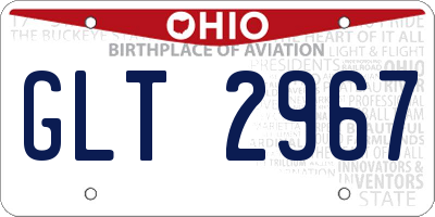 OH license plate GLT2967
