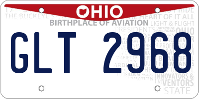 OH license plate GLT2968
